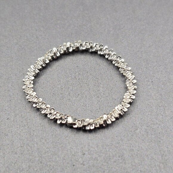 Unbranded Jewelry - VTG Sterling Silver Popcorn Rope-Style Band Size 6.5 Acid Tested Unmarked .49g